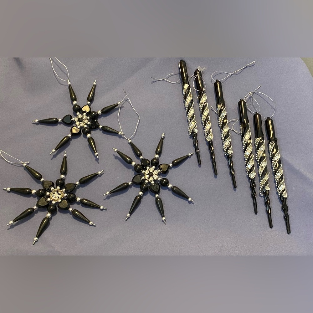 Vintage Debbie Travis glass ornaments